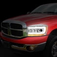 thumbnail image 2 of DNA Motoring For 06-09 Dodge Ram LED DRL Sequential Signal Projector Headlight Lamps Pair Chrome Amber, 2 of 6