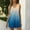 Blue, variant on Royisotas Casual Womens Shorts Plus Size Summer Loose Jumpsuit Shorts Pocket Suspender Gradient Color Shorts