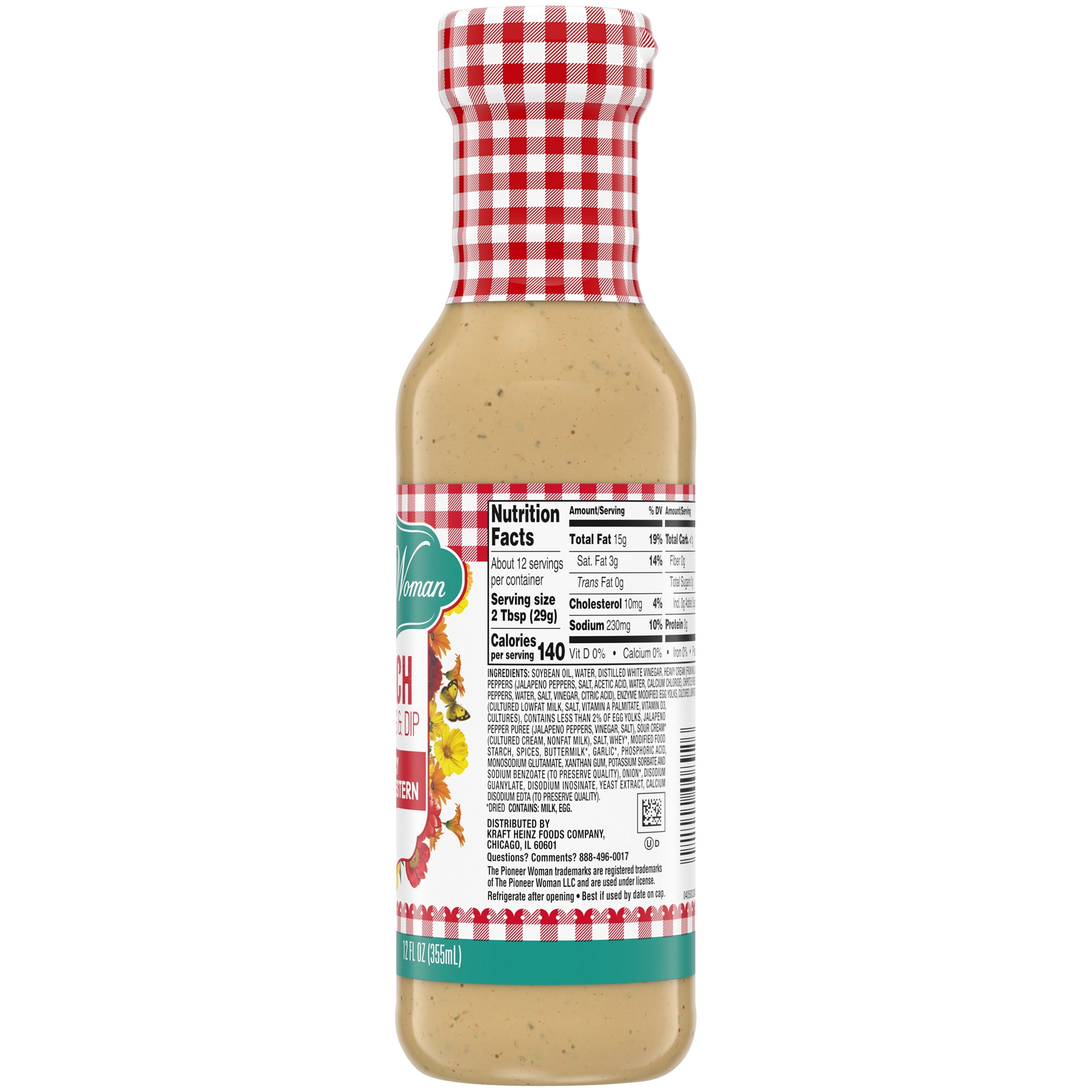The Pioneer Woman Spicy Southwestern Ranch Salad Dressing & Dip, 12 fl oz Bottle