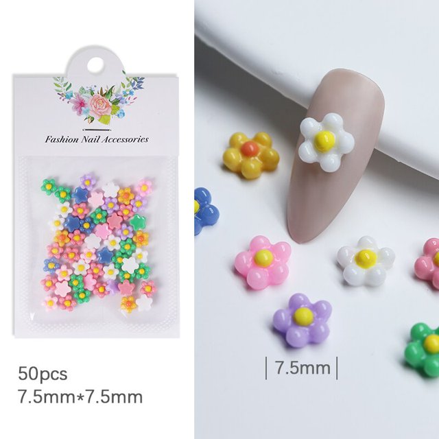 10 Uds 3D flores secas uñas arte decoraciones flores naturales encantos de uñas conjunto de joyería suministros de uñas para accesorios profesionales Tan Jianjun unisex