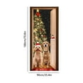 thumbnail image 3 of Horivan Funny Santa Dog Christmas Door Cover Decorations Polyester Holiday Party Winter Home Decor for Front Door Indoor Wall 180x90cm, 3 of 6