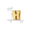thumbnail image 4 of 925 Sterling Silver Polished Gold Plated Reflections Letter Name Personalized Monogram Initial H Bead Charm 9.09x8.18mm, 4 of 6