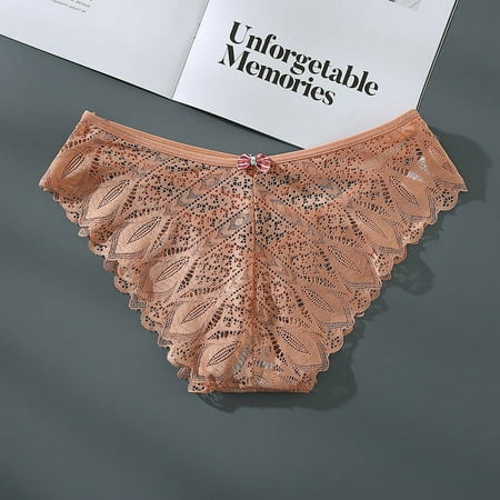 HaoXianJian Sheer Mesh Underwear for Women Cute Low Waist Lace Panties Breathable Brief Breathable Stretch Underpants