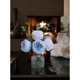 thumbnail image 2 of White Blue Roses Floral Artificial Flowers with Vase Silk Flower Arrangements in Fake Water Fake Flower Bouquet Centerpieces for Dining Center Table Decor Home Farmhouse Office Decorations, 2 of 10
