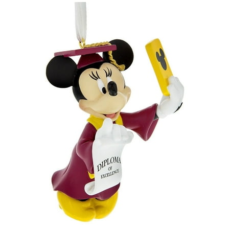 Disney Parks Minnie Mouse Selfie Graduation Christmas Ornament New with Tags - Walmart.com