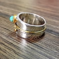 thumbnail image 3 of Anillos para mujer, regalos para mujer, anillo turquesa para mujer, joyería vintage para hombre, talla 6-10, anillo de aleación, 3 of 5
