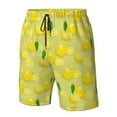 thumbnail image 4 of Logiee Bright Lemons Print Mens Swim Trunks Quick Dry Board Shorts,Breathable Hawaii Beach Shorts Swimwear Bathing Suits-Large, 4 of 6