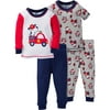 Gerber Baby Toddler Boy Mix N Match Snug Fit Cotton Pajamas, 4pc Set