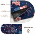 thumbnail image 6 of 4th of July Round Area Rug 4Ft Washable Circle Rugs for Bedroom Dining Room, Independent Day American Flag Stars Red Blue Non-Slip Carpet Floor Mats Indoor Outdoor Carpet Runner Aesthetic Home Decor, 6 of 8