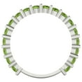 thumbnail image 5 of 1.26 ctw Wedding Band for Women - 14K White Gold Natural Peridot Stackable Eternity Ring, 5 of 6
