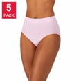 thumbnail image 2 of Carole Hochman Womens Seamless Brief 5 Pack,Pink Multi,Medium, 2 of 7