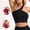 Black, variant on Yoga Sports Bra for Women Solid Color Fashion Crop Tops U-Neck Womens'Sports Bra Wirefree Padded with Medium Support Sports Run Sleep Slim Fit Bra L Yellow