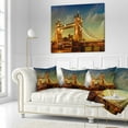thumbnail image 3 of Designart Majesty of Tower Bridge - Cityscape Photography Throw Pillow - 16x16, 3 of 5