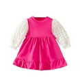 thumbnail image 2 of Styesk Vêtements pour Bébé Fille, Robes à Manches Bouffantes pour Tout-Petits avec Ourlet à Volants, Robes à Manches Longues Bouffantes à Blocs de Couleur pour Filles, Robes de Sortie et de Fête, Fête d'Anniversaire 3 Mois-2 Ans, 2 of 6