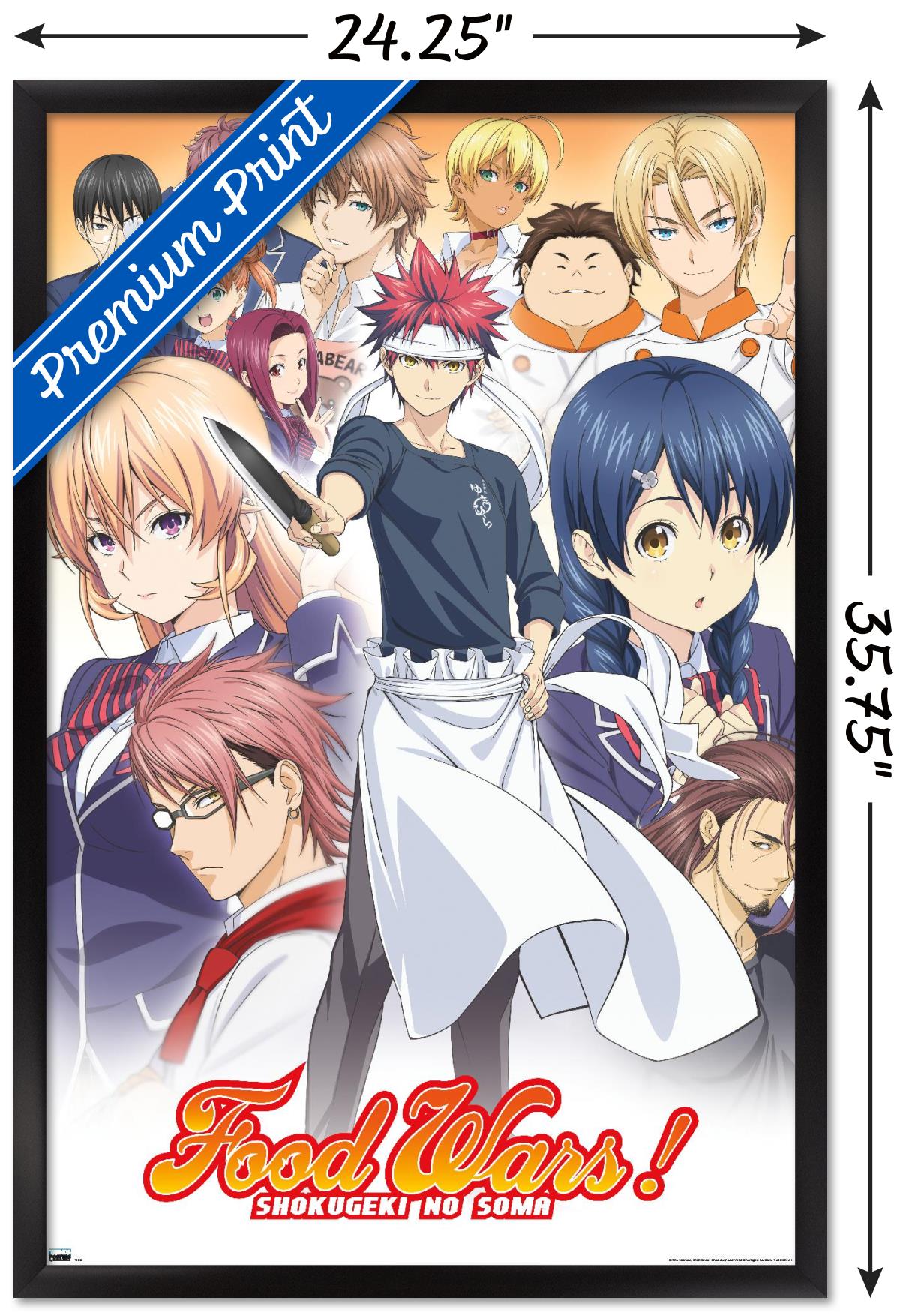 Food Wars! - Group 24.25 in x 35.75 in Framed Poster, by Trends International - image 3 of 6