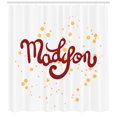 thumbnail image 3 of Ambesonne Madison Shower Curtain, Cursive Alphabet Design, 69"Wx84"L, Ruby and Mustard, 3 of 3