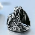 thumbnail image 3 of K-KED Goddess Venus de Milo Statue Ring Stainless Steel Aphrodite Mens Biker Punk Ring-8, 3 of 6