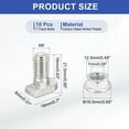 thumbnail image 2 of M8x16mm T-Slot Bolts, 10 Sets Drop-in Hammer Head Bolt with Nuts for 40 Series Aluminum Extrusion Profile Silver, 2 of 5