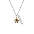 thumbnail image 2 of Delight Jewelry Goldtone Flower Silvertone Believe Faith Prayer Hope Bar Charm Necklace, 23", 2 of 4