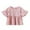 Pink, variant on Jalioing Toddler Baby Girls Cotton Tops Ruffle Short Bell Sleeve Crewneck Shirts Summer Cute Cotton Blouses