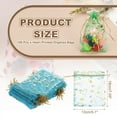 thumbnail image 2 of 100 Pcs 5x7 Pulgadas Bolsas de Organza Impresas con Corazón, Bolsas Transparentes Azules para Regalos de Fiesta de Navidad, 2 of 7