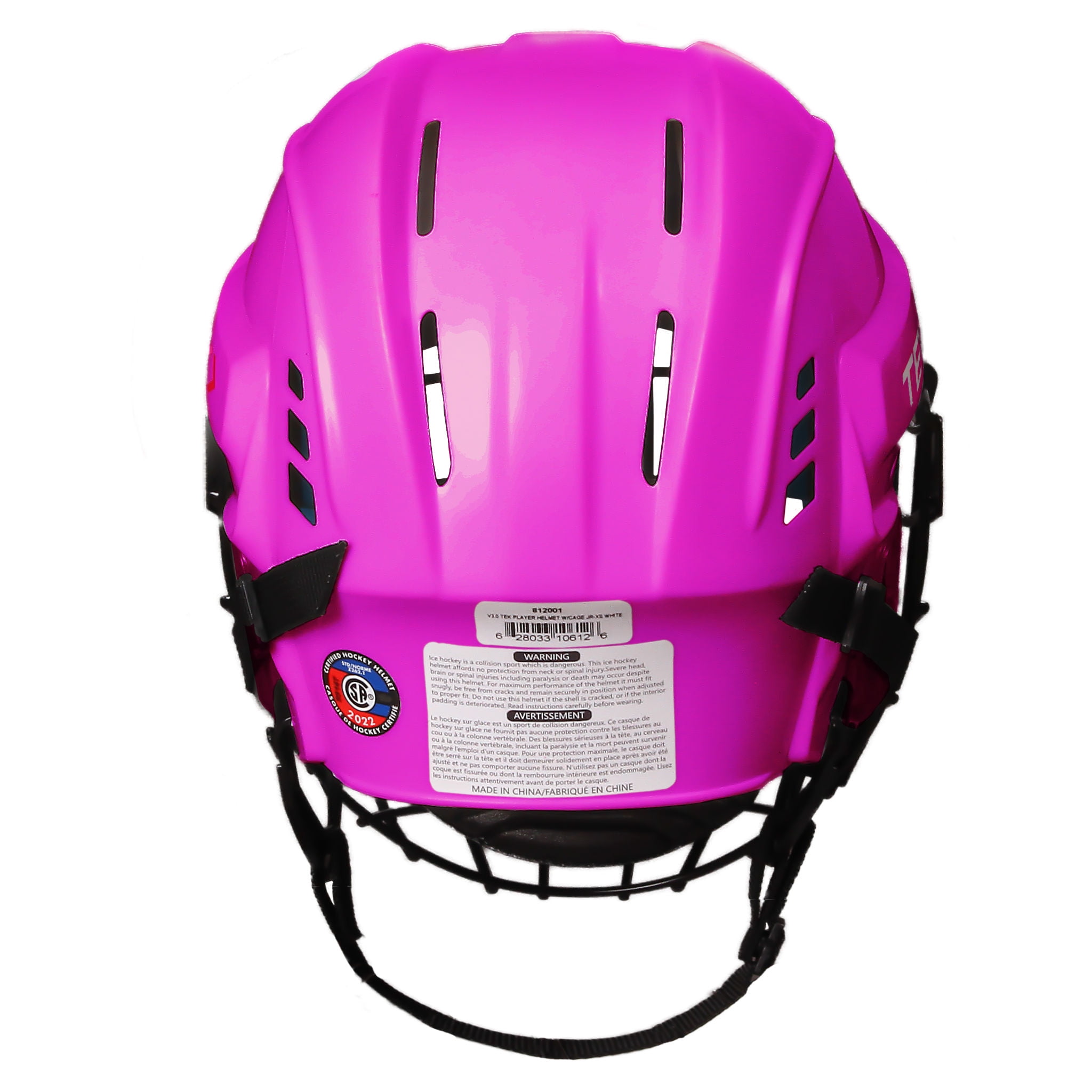 V3.0 Powertek Pink Helmet with Cage - SR Medium