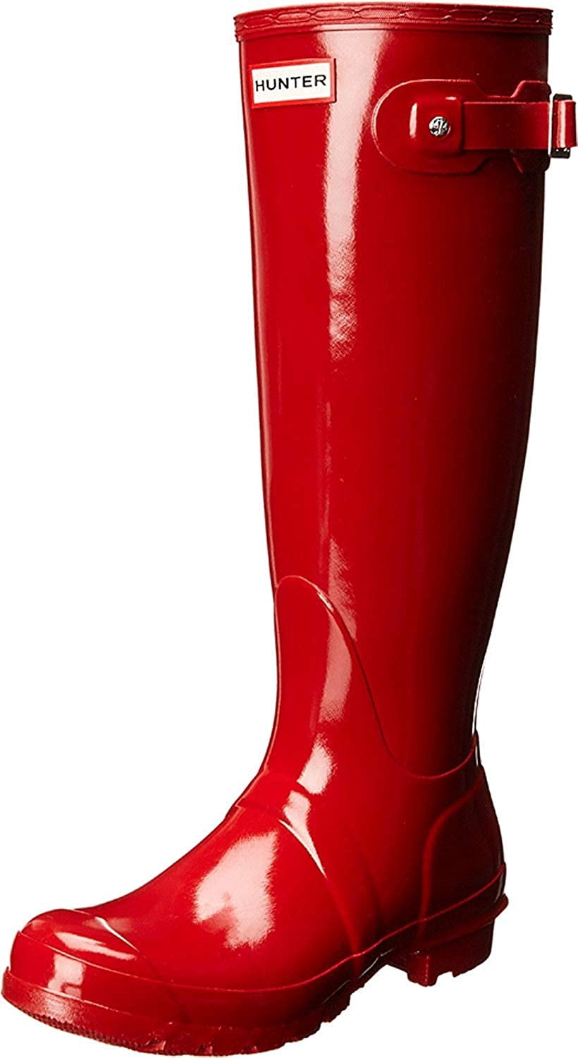 tall gloss rain boots
