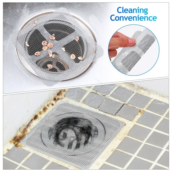Disposable Drain Covers,40pcs Drain Covers Drain Filter Screens Adhesive Drain Mesh Hair Catcher Shower Drain Covering Stickers