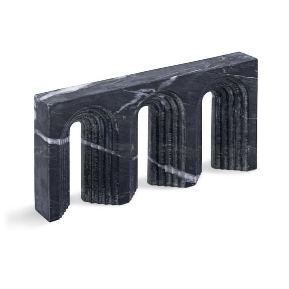 Meridina Furniture Curva Black Marble Decorative Object