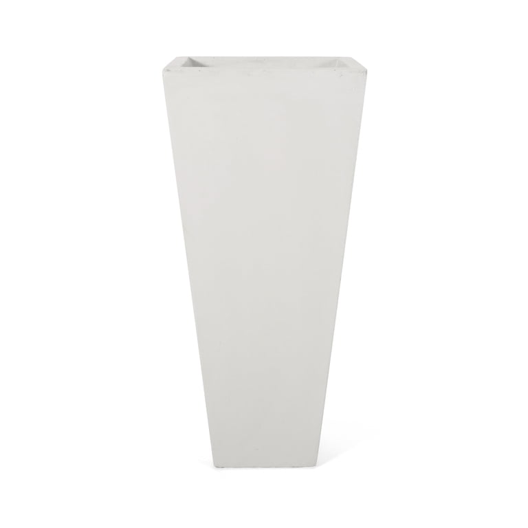 GDF Studio Fardeen Cast Stone Planter, White Medium photo 7