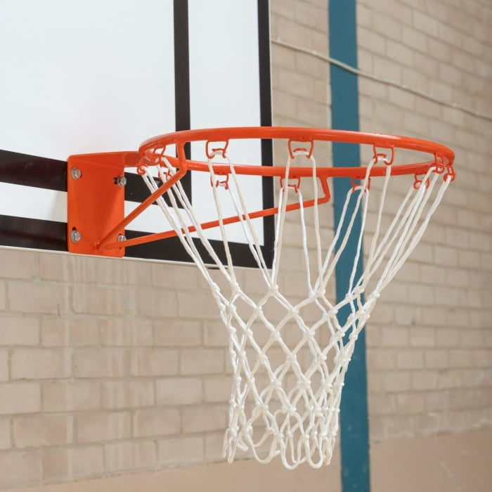 FORZA Replacement Basketball Rim & Net | NBA Size Regulation, Heavy Duty Steel Rim & Nylon Nets for Indoor & Outdorr - Two Color Options