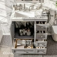 thumbnail image 3 of Eviva Acclaim 28" Gray Transitional Bathroom Vanity w/ White Carrara Top, 3 of 6