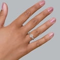 thumbnail image 4 of vylahjewellery Twist Engagement Anniversary Ring Emerald Cut Diamond Ring Promise Ring for Women 10K Vermeil White Gold Bridal Handmade Jewelry, 4 of 5