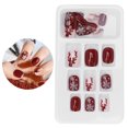 thumbnail image 3 of Nail Kit Beautiful , 24Pcs False Nail Tips Set Nail Tips Exquisite  Nails Art Tips Press On False Nail Tips Artificial  Nail Kit Durable for Salon Home Art Diy, 3 of 8