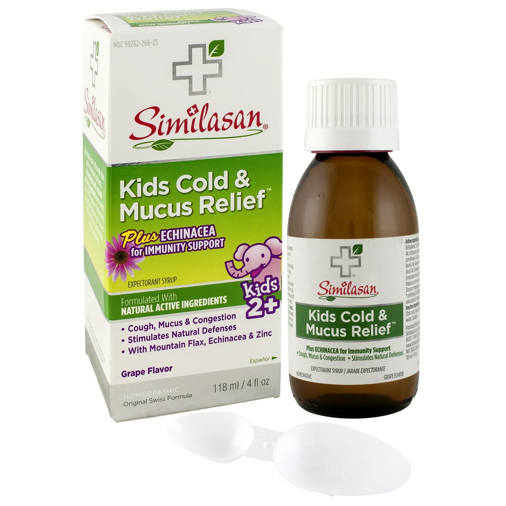 Similasan Kids Cold & Mucus Relief Grape Flavor Expectorant Syrup Kids