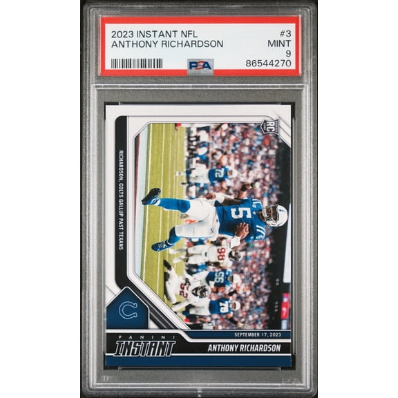 Anthony Richardson 2023 Panini NFL Rookie #3 Card 1 of 358 Colts PSA 9 Mint