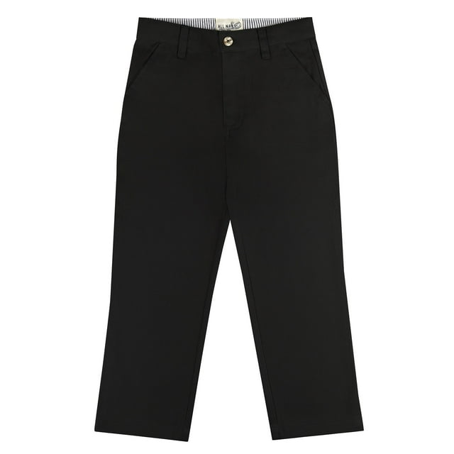 Buyless Fashion Pantalons Garçons devant Plat Coton Poly Coupe Droite Décontractée