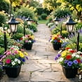 thumbnail image 4 of Solar Powered Outdoor Ironwork Pergola Shaped Ground Plug Hexagonal Street Lamp Outdoor Decorative Lamp, 4 of 8