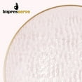 thumbnail image 3 of Impresserve 13-inch Pink Hammered Disposable Plastic Charger Plates with Gold Rim - 8 Count, 3 of 6