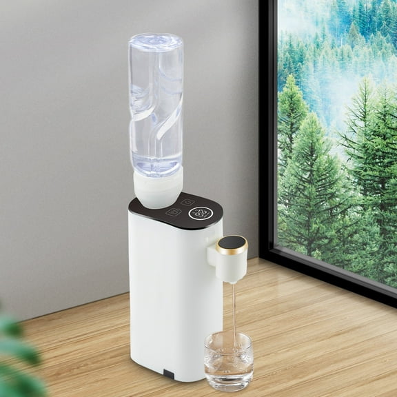 Bottle Warmer Mineral Bottled Water Machine Mini Instant Hot Water Dispenser Adjustable 5 Temperatures & 2 Water Volumes, Portable for Travel, Home Offices