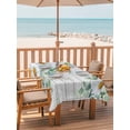 thumbnail image 2 of Outdoor Tablecloths with Umbrella Hole & Zipper, Eucalyptus Leaves Rectangle Tablecloth 52x70 Inch, Daisy Spring Floral Botanical Wooden Waterproof Table Cloth, Patio/Pool/Picnic Table Covers, 2 of 8