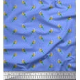 thumbnail image 1 of Soimoi Georgette Viscose Fabric Dot & Parrot Bird Print Fabric by The Yard 42 Inch Wide, 1 of 3