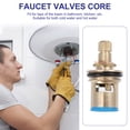 thumbnail image 2 of MasteelfCA 2pcs Hot and Cold Water Faucet Valves Replacement Faucet Valves Core Supplies, 2 of 8