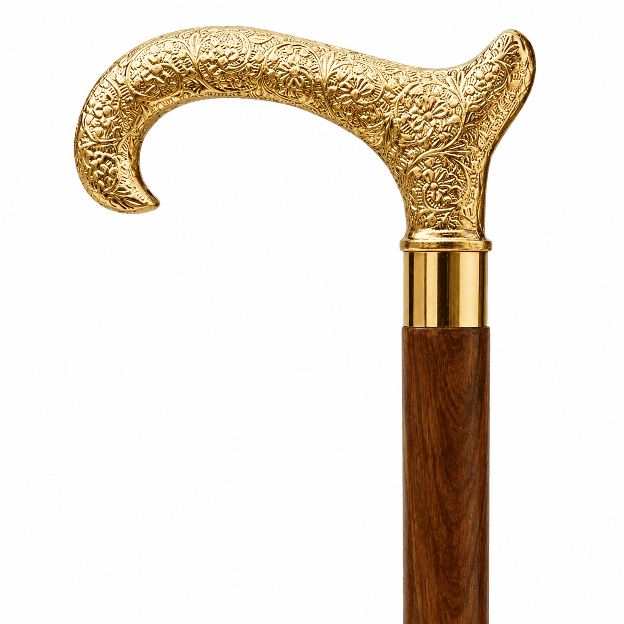 Brass Designer Derby Head Handle Wooden Cane Walking Stick Nautical Gift Rustic Vintage Home Decor Gifts