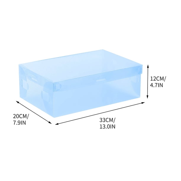 Caja de zapatos de plástico transparente apilable para hombre, con tapa abatible, organizador de armario resistente y multiusos para zapatos y equipo.