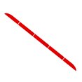 thumbnail image 3 of Youkk 5pcs/set Car Warning Stciker Reflective Trunk Stripe Self Adhesive Universal Car Rear Reflector, Red, 3 of 9