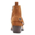 thumbnail image 2 of DKNY Womens Brown Harness Strap Geometric Hardware Stretch Gore Padded Mina Square Toe Block Heel Zip-Up Leather Booties 6 M, 2 of 4