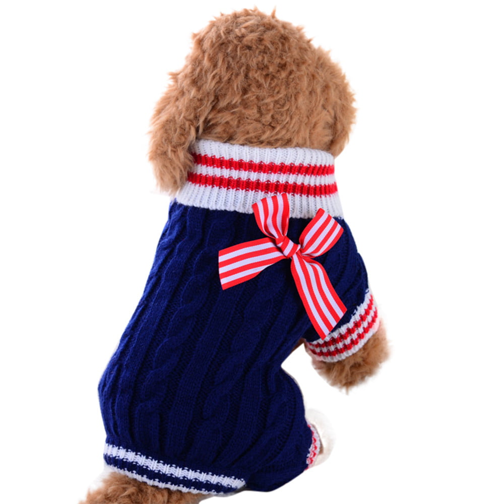 Pet Dog Sweater Dog Clothes Small Dogs Winter Sweaters Rompers - 0
