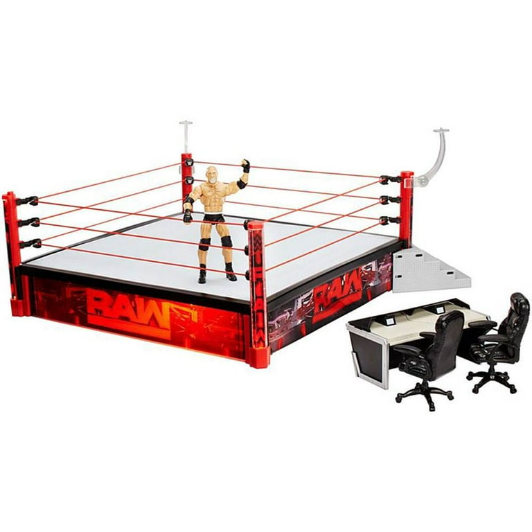 Mattel WWE Authentic Scale WrestleMania Raw Main Event Ring Kids