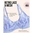 thumbnail image 3 of Smart & Sexy Women's Plus Size Retro Lace & Mesh Unlined Underwire Bra, 3 of 6
